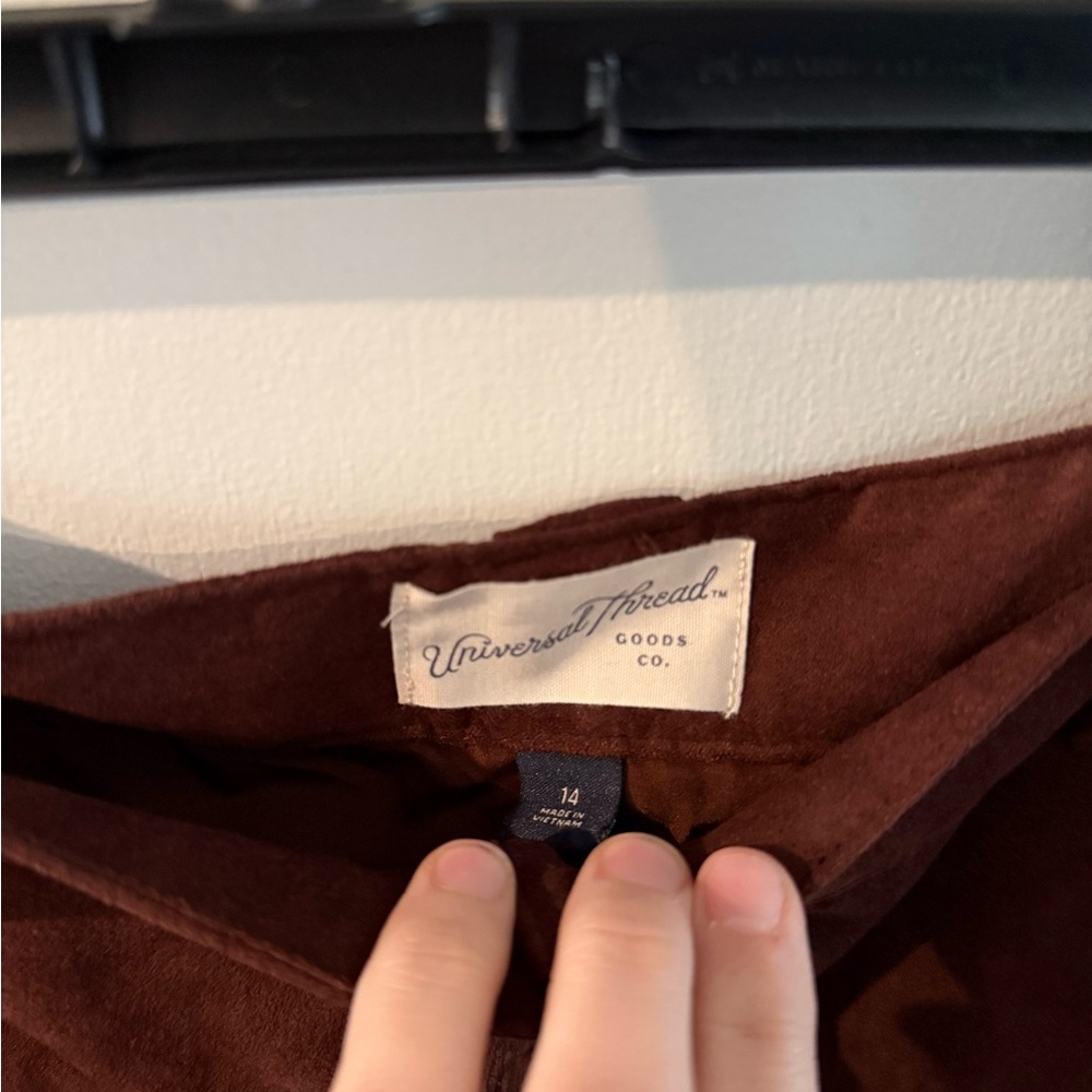 Universal Thread Rust Brown Button-Front Midi Ski… - image 2